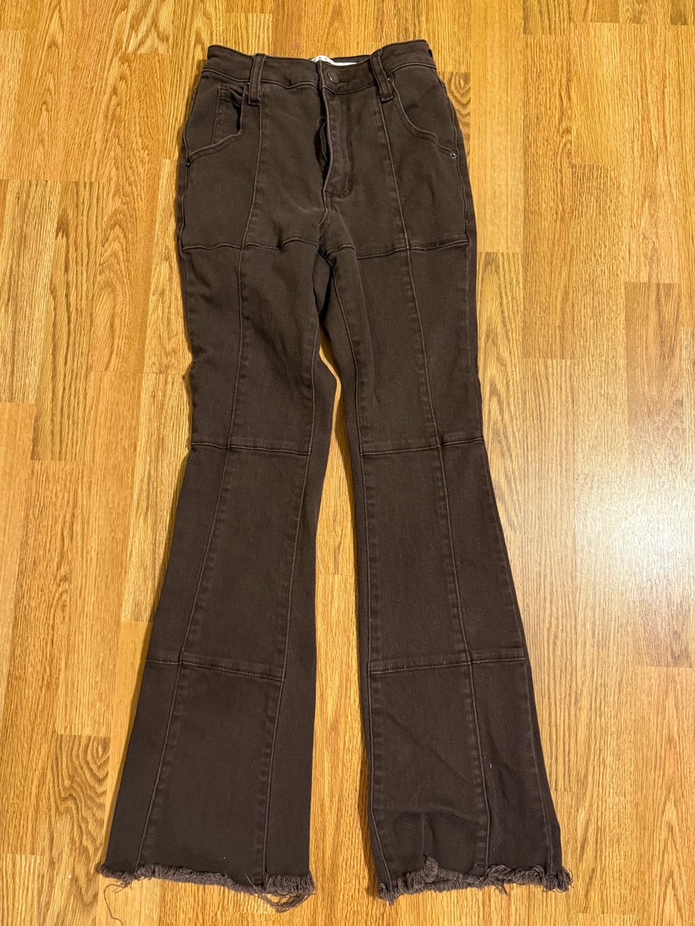 Tinseltown Dark Brown Flare Jeans